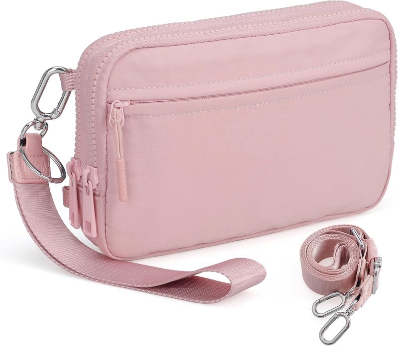 VONAL Store Wristlet Wallets for Women, RFID Wristlet Purse Built in Wallet, Small Nylon Crossbody Bags, Credit Card Holder - Image 1
